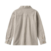 Wheat 2659-463-GOTS Shirt L/S Oscar 0104 Greybrown Check