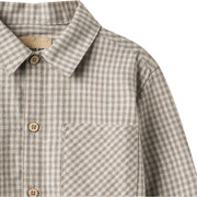 Wheat 2659-463-GOTS Shirt L/S Oscar 0104 Greybrown Check