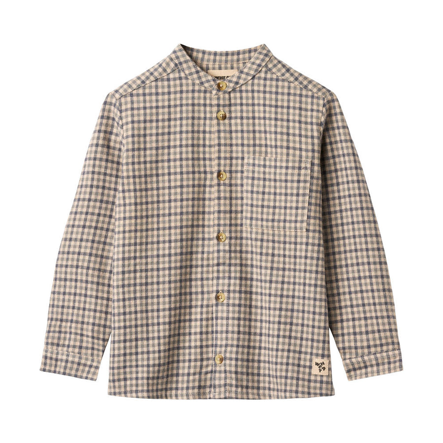 Wheat Shirt L/S Willum - 1306 Blue Check