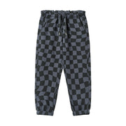 Wheat 2888-624-GOTS Sweatpants Cosmo 1311 Navy Blue Check