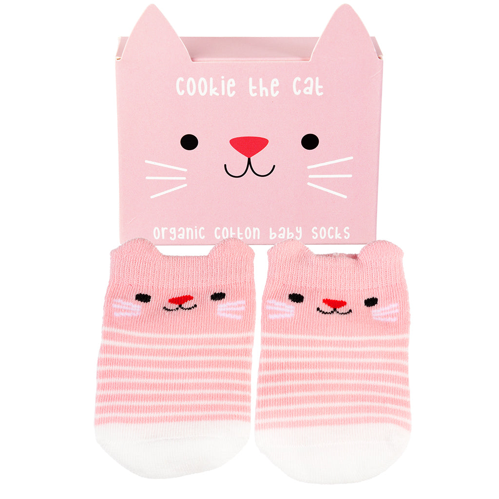 Rex London Pair of baby socks - Cookie the Cat - 29101