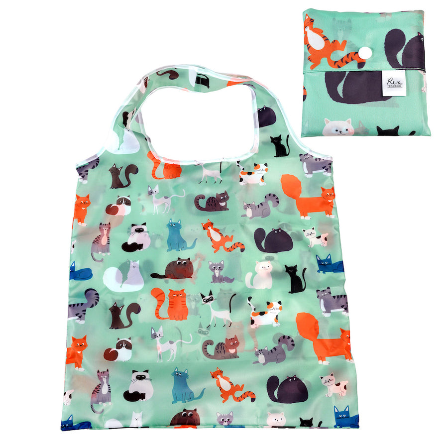 Rex London Recycled Foldaway Shopper Bag - Nine Lives 29310