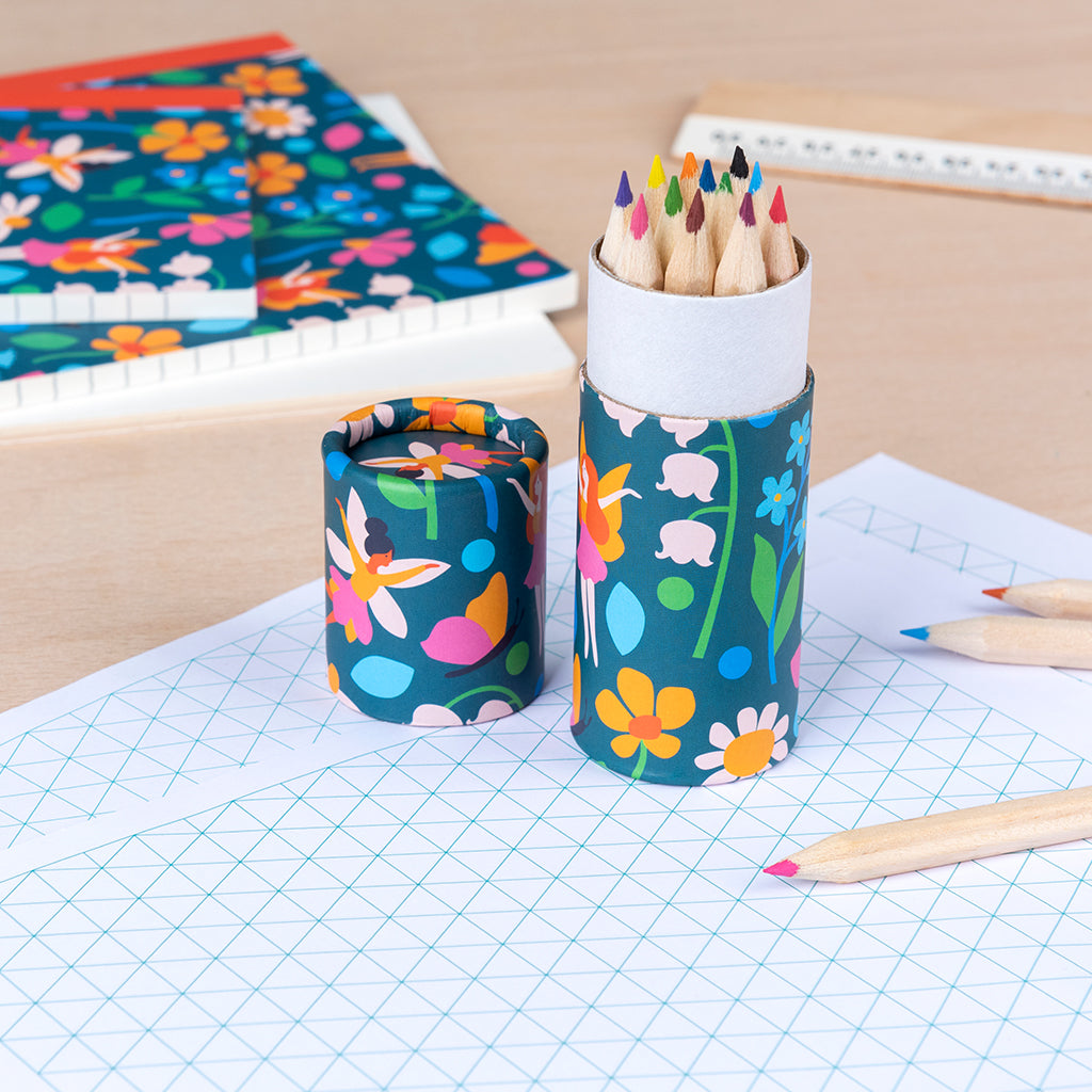 Rex London Tube of colouring pencils - Fairies in the Garden - 29319