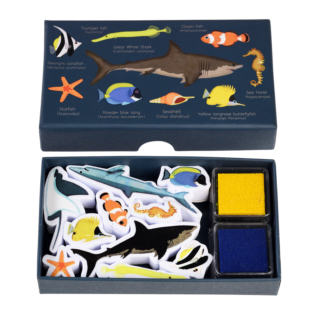 Rex London Set of mini stamps - Ocean Animals - 29577