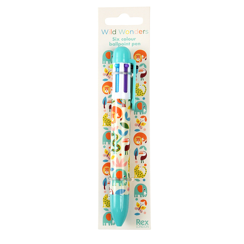 Rex London Six colour pen - Wild Wonders - 29755