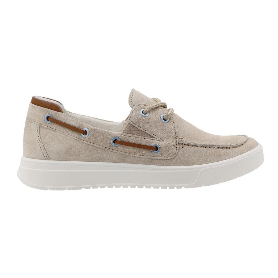 Ara 1250046-8 Beige Boat Shoes Wide Fit