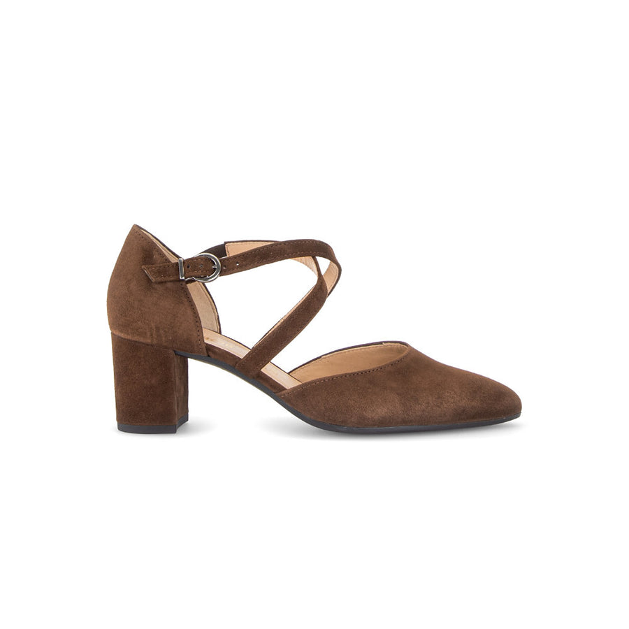 Gabor 3002.02.005 GISELLE Suede Cacao Court Shoes