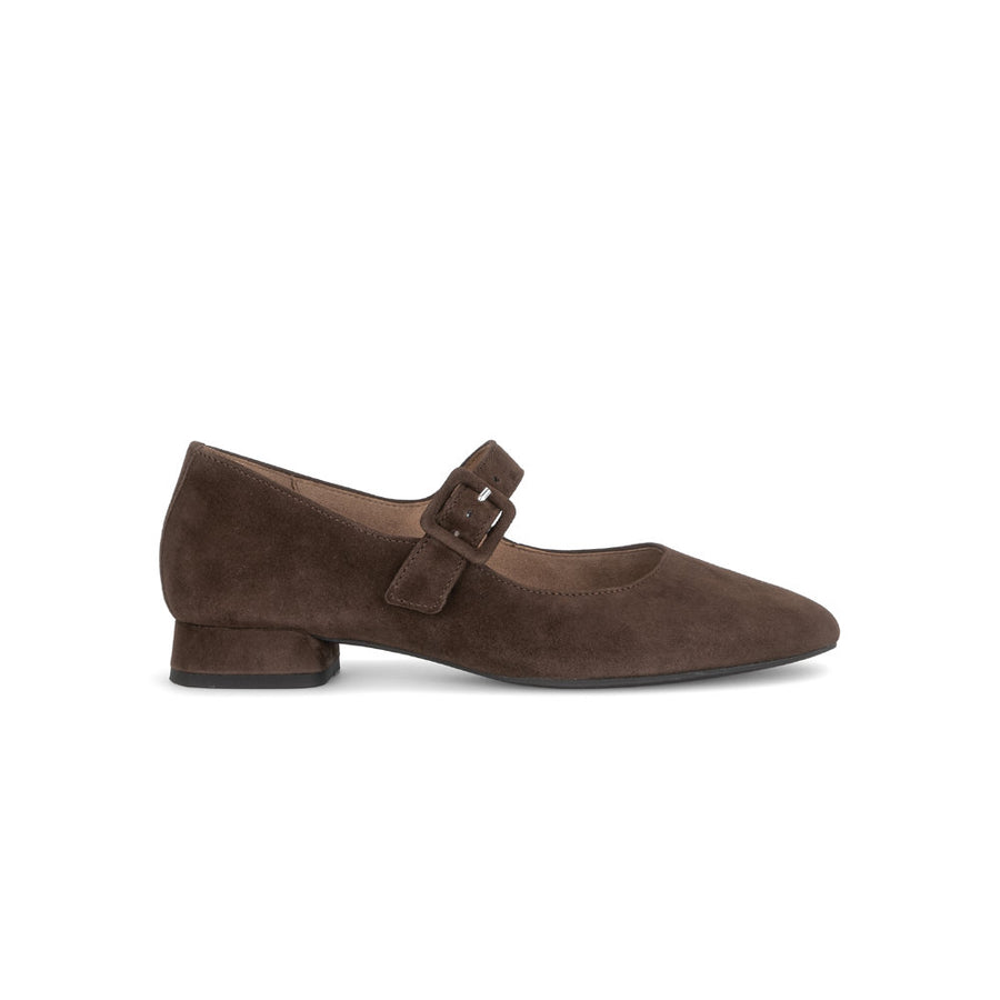 Gabor 3020.02.004 IGGY Wide Fit Cacao Suede Mary-Janes
