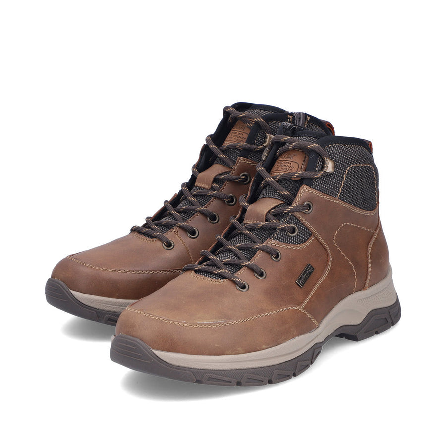Rieker 30230-22 Mens Wide Fit Warm Lined Water resistant Brown Boots