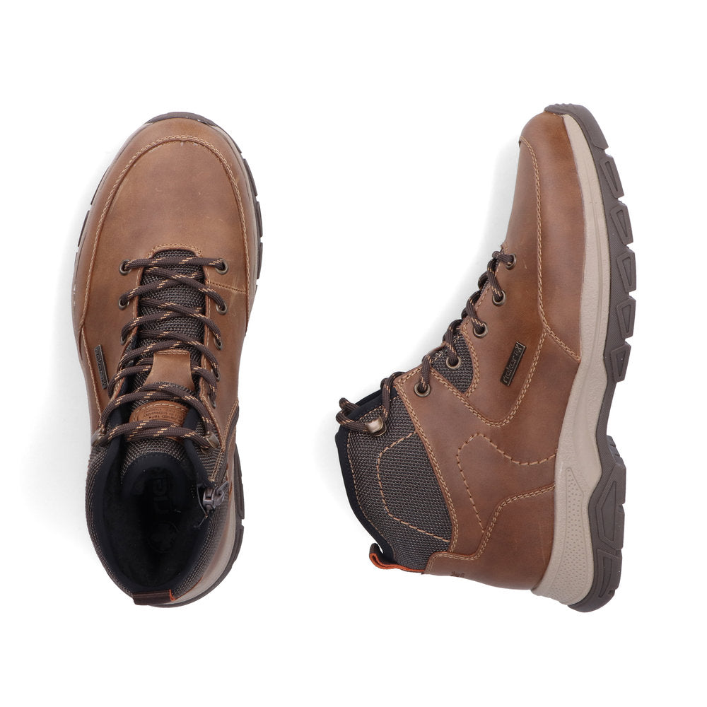 Rieker 30230-22 Mens Wide Fit Warm Lined Water resistant Brown Boots