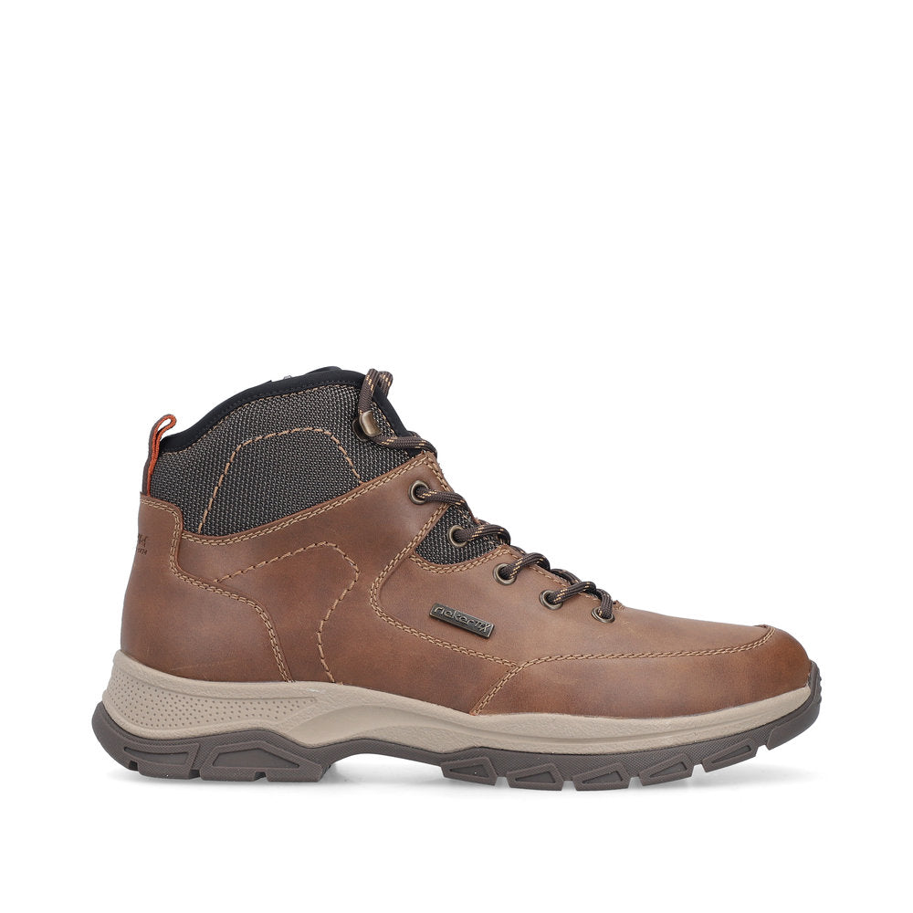 Rieker 30230-22 Mens Wide Fit Warm Lined Water resistant Brown Boots
