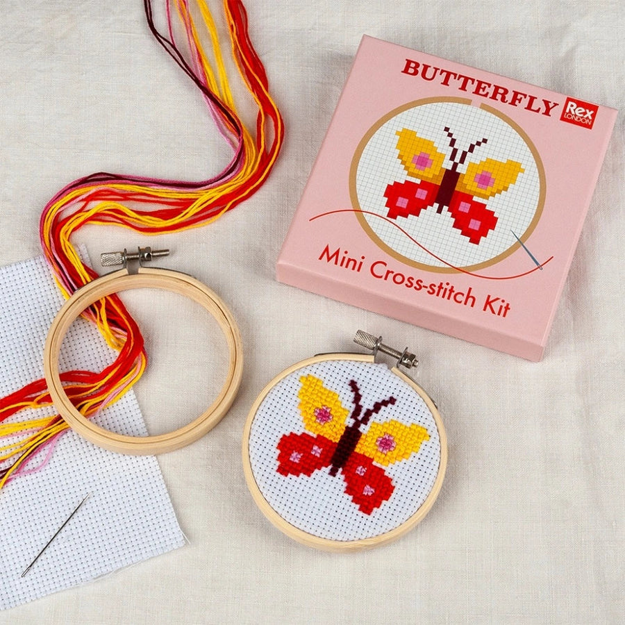 Rex London - Mini Cross-Stitch Kit - Butterfly - 30307