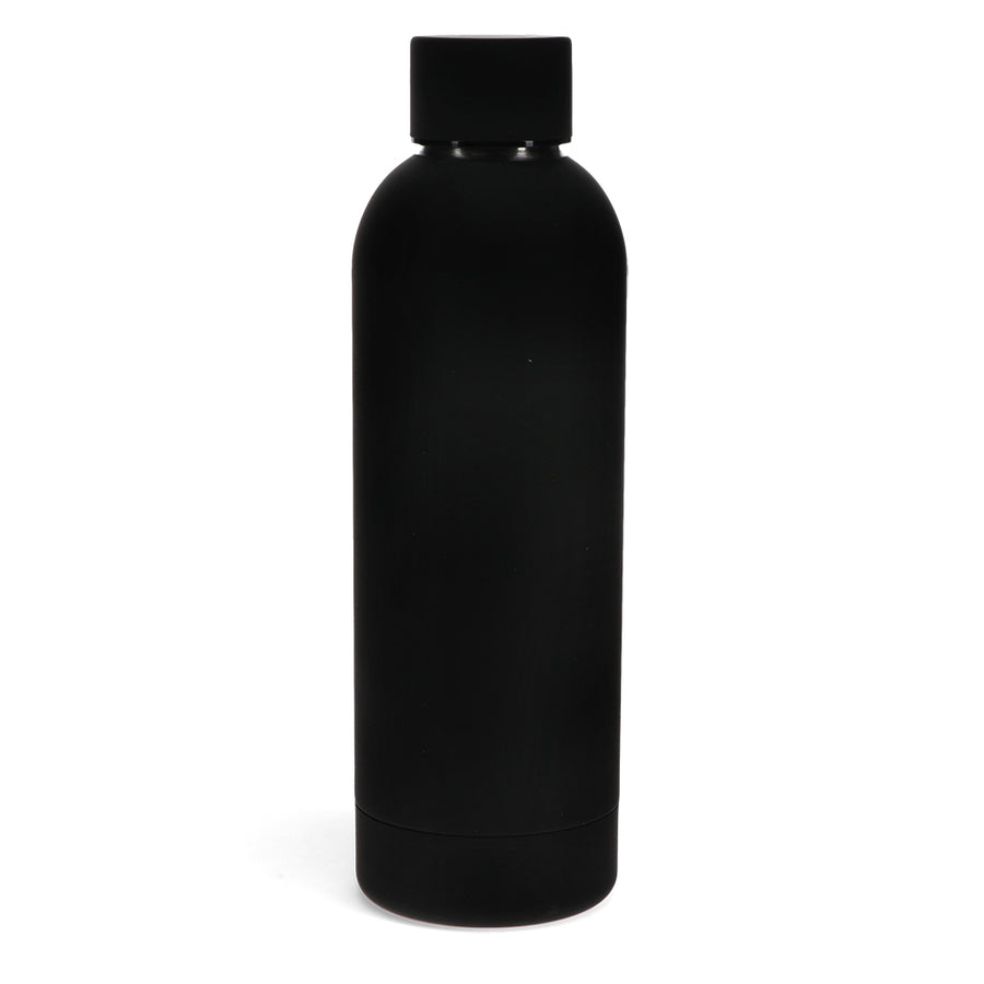 Rex London Rubber coated steel bottle 500ml - Black-30345