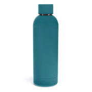 Rex London Rubber coated steel bottle 500ml - Petrol blue-30347