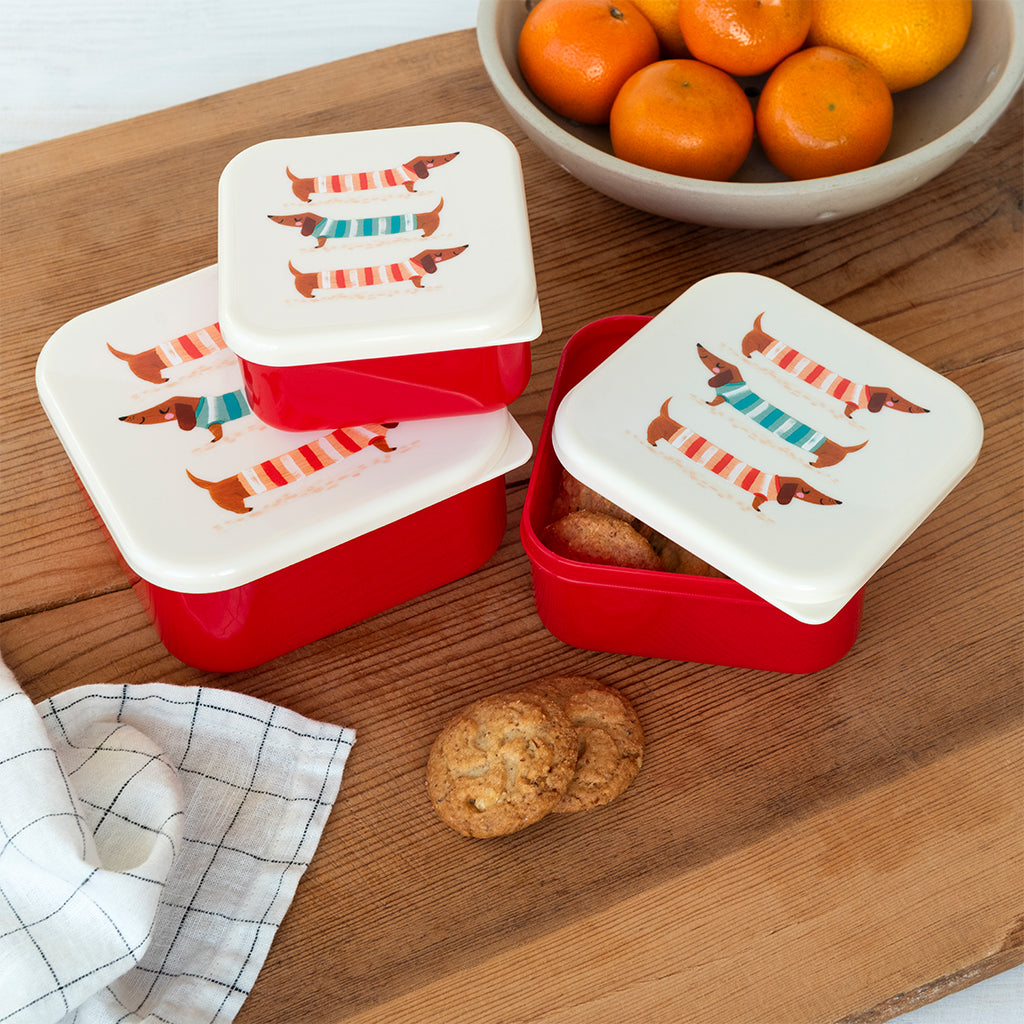 Rex London Snack boxes (set of 3) - Sausage Dog-30711