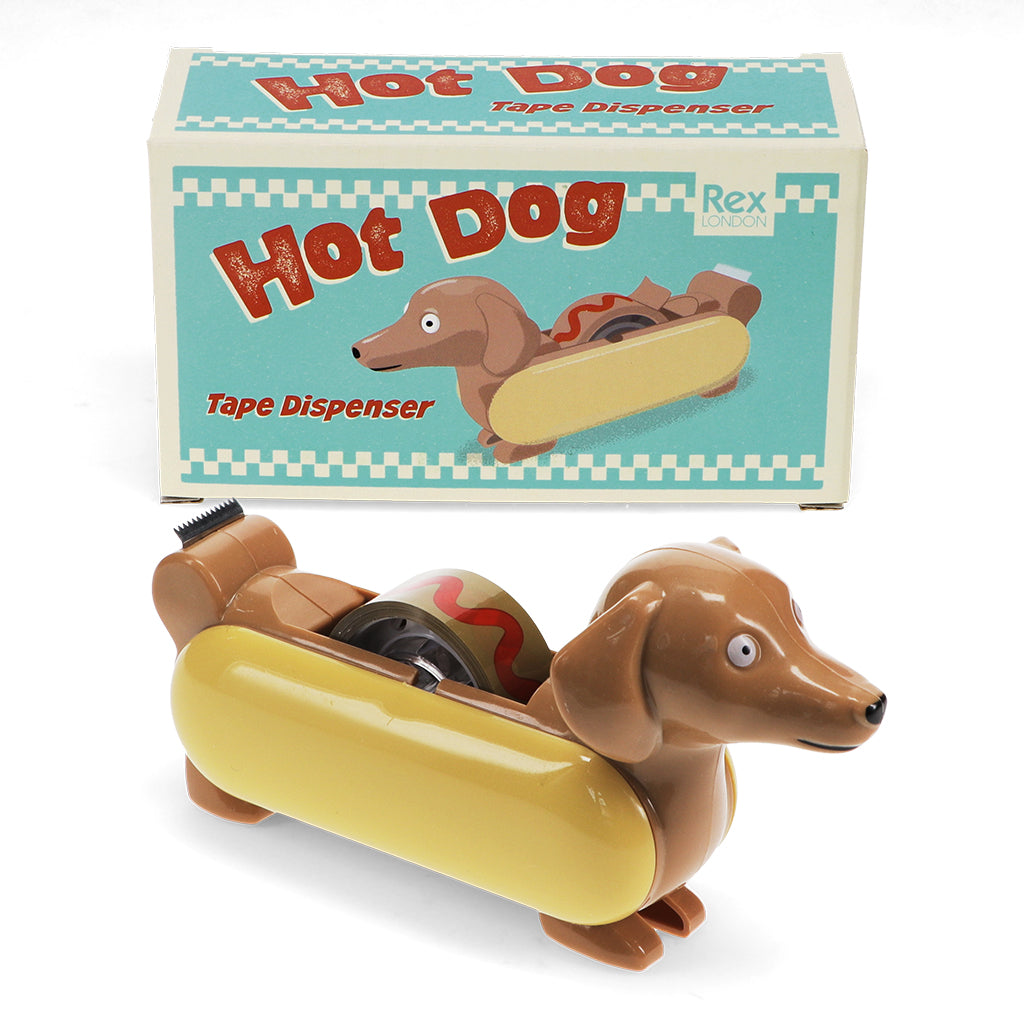 Rex London Tape Dispenser With Roll Of Tape - Hot Dog - 31174