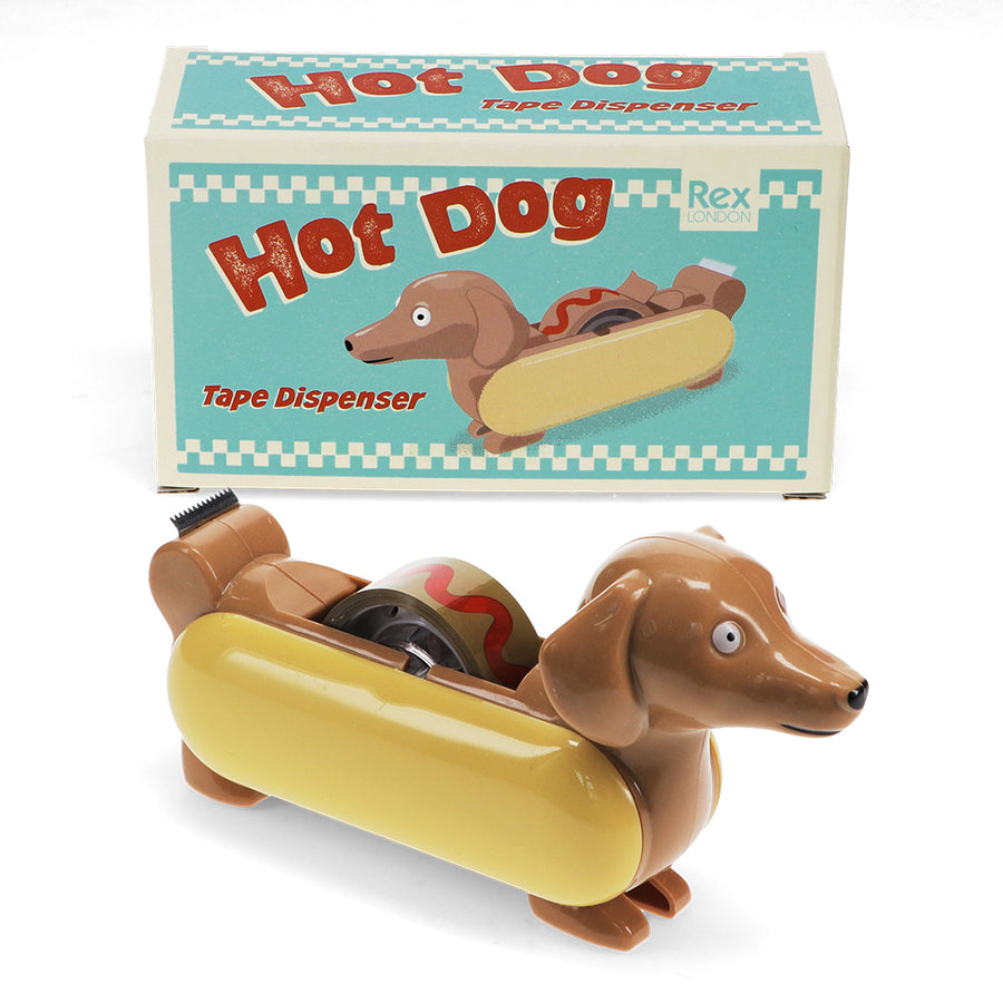 Rex London Tape Dispenser With Roll Of Tape - Hot Dog - 31174