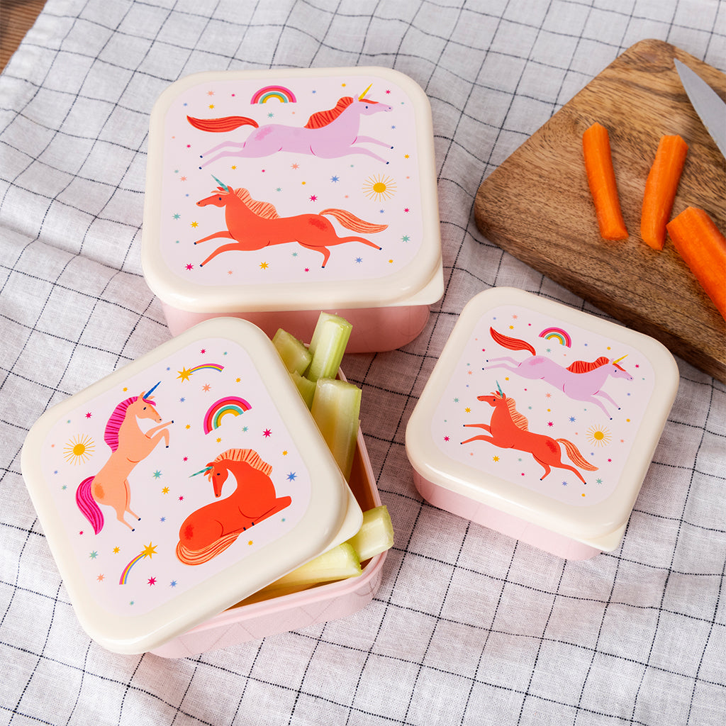 Rex London Snack boxes (set of 3) - Unicorn-31196