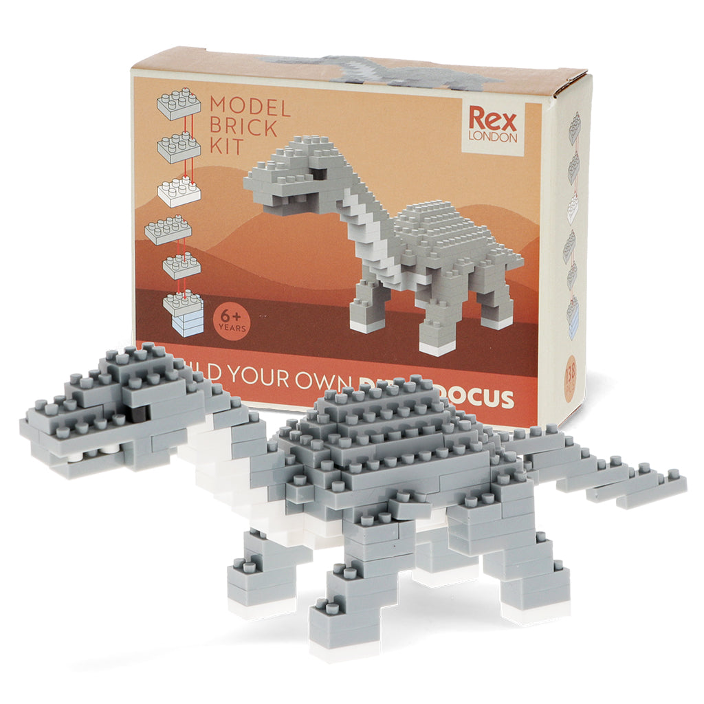 Rex London Build Your Own Dinosaur Model Brick Kit - Diplodocus - 31230