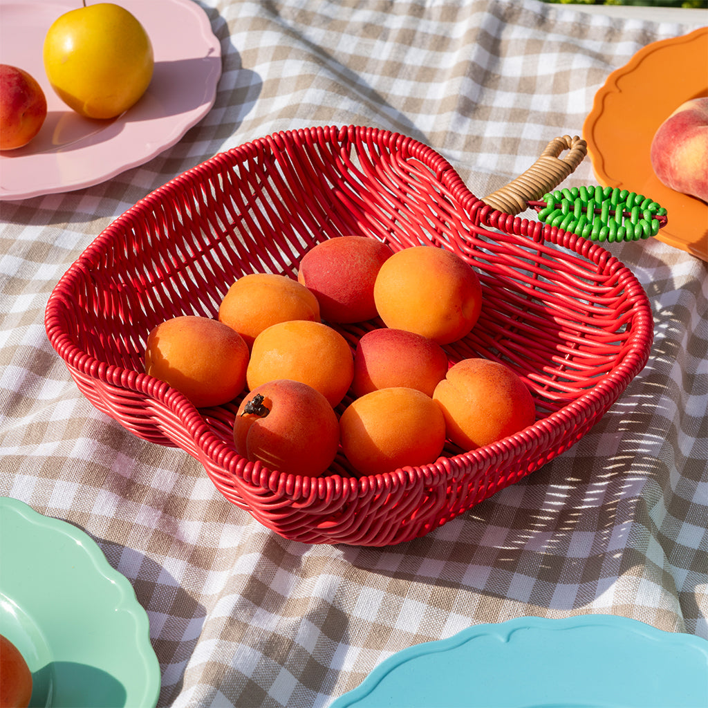 Rex London Summer Fruit Wooden Basket - Apple -31380