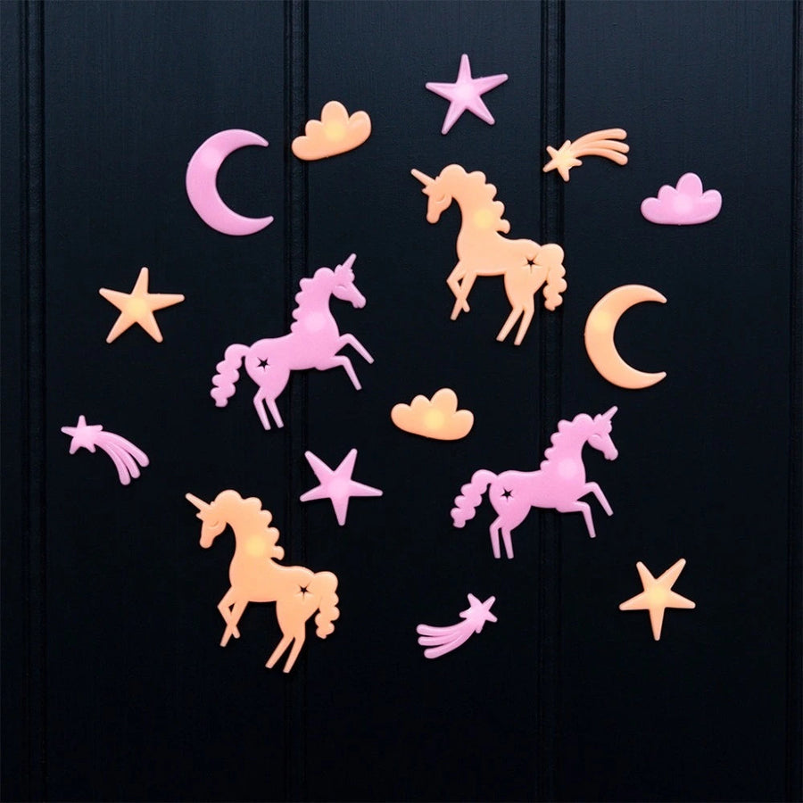 Rex London - Glow In The Dark Stick-On Shapes - Unicorns - 31529