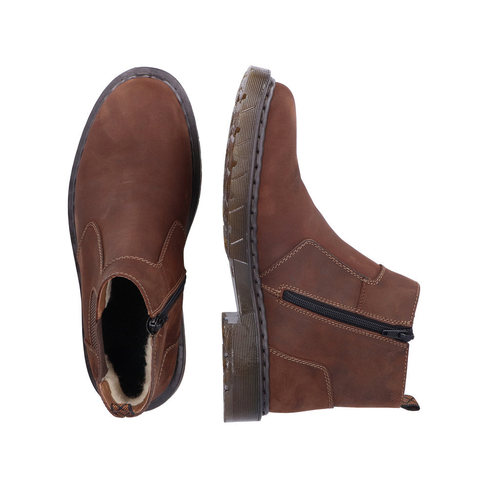 Rieker 31650-23 Mens Warm Lined Brown Boots