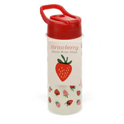 Rex London Stainless Steel Bottle With Push Button Lid 500Ml - Little Strawberry - 31947