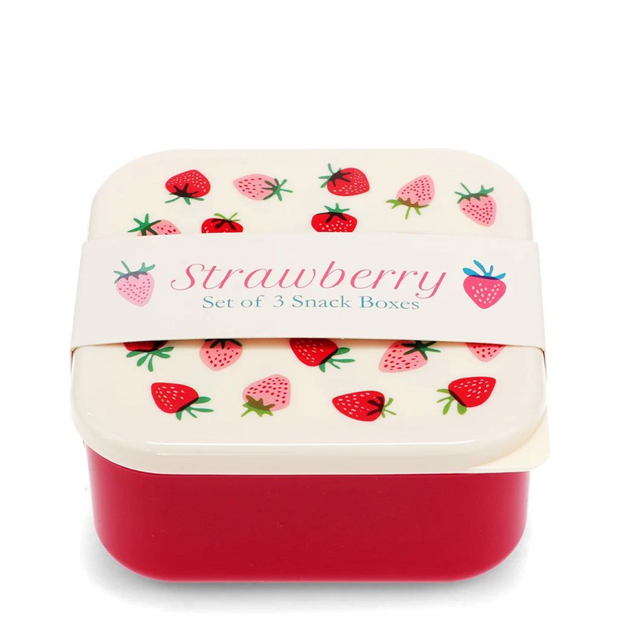 Rex London Snack Boxes (Set Of 3) - Little Strawberry - 31949