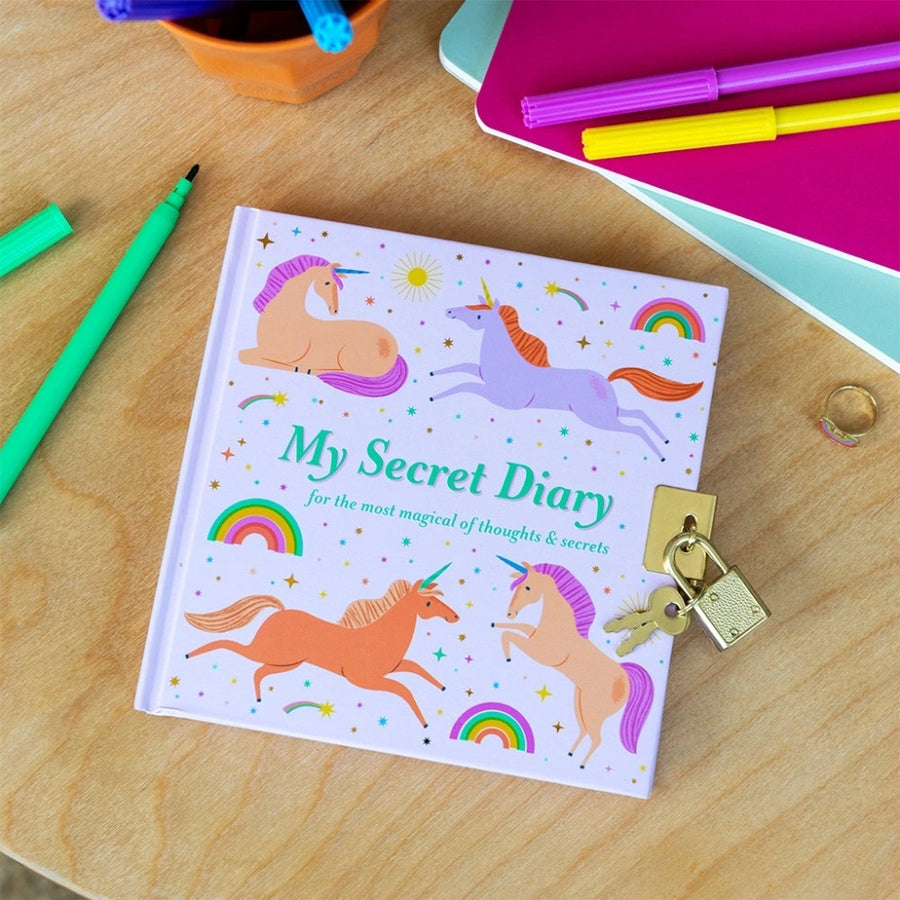 Rex London - Secret Diary With Padlock - Unicorn - 32326