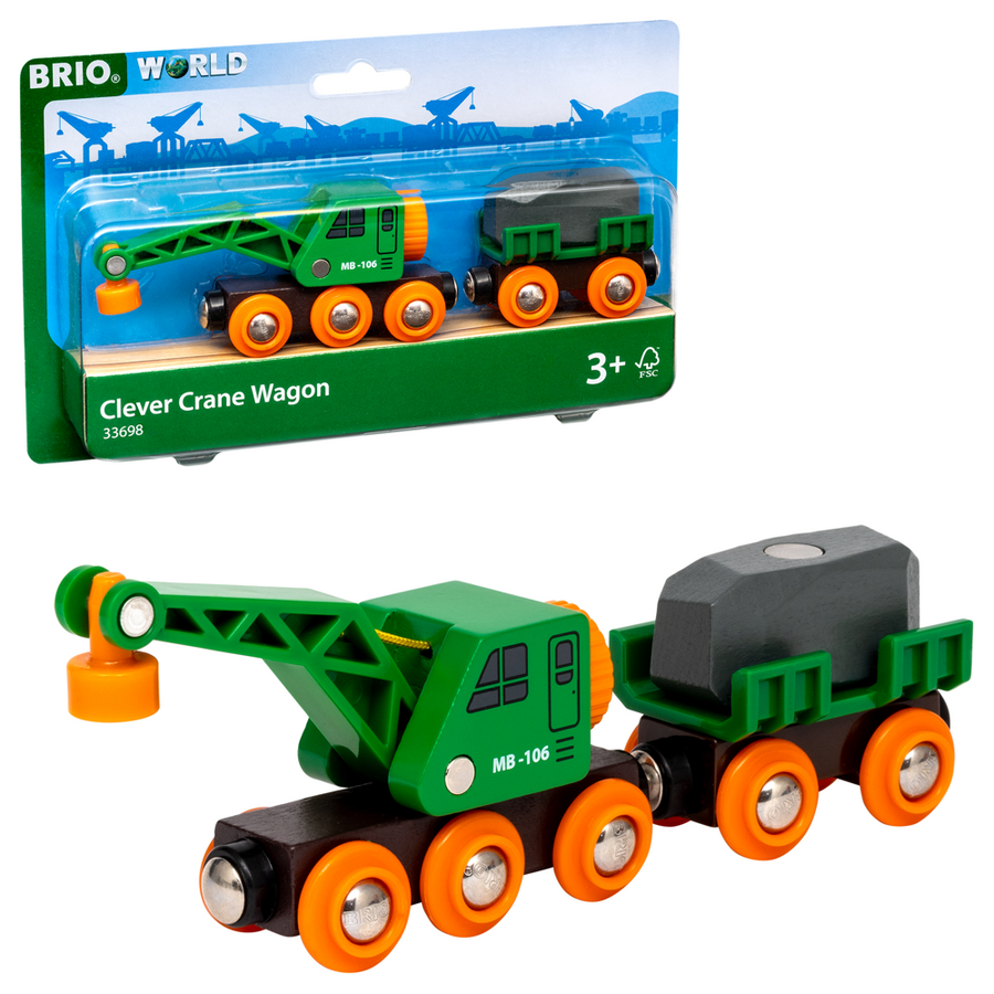 BRIO Clever Crane Wagon 33698