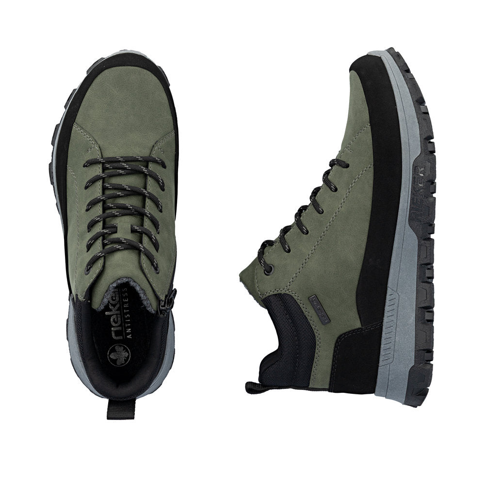 Rieker 35508-54 Mens Water Resistant Green Boots