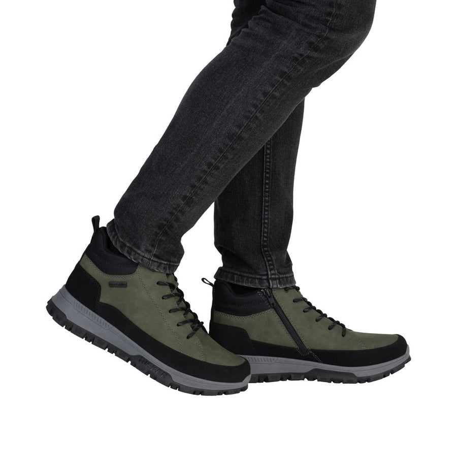 Rieker 35508-54 Mens Water Resistant Green Boots
