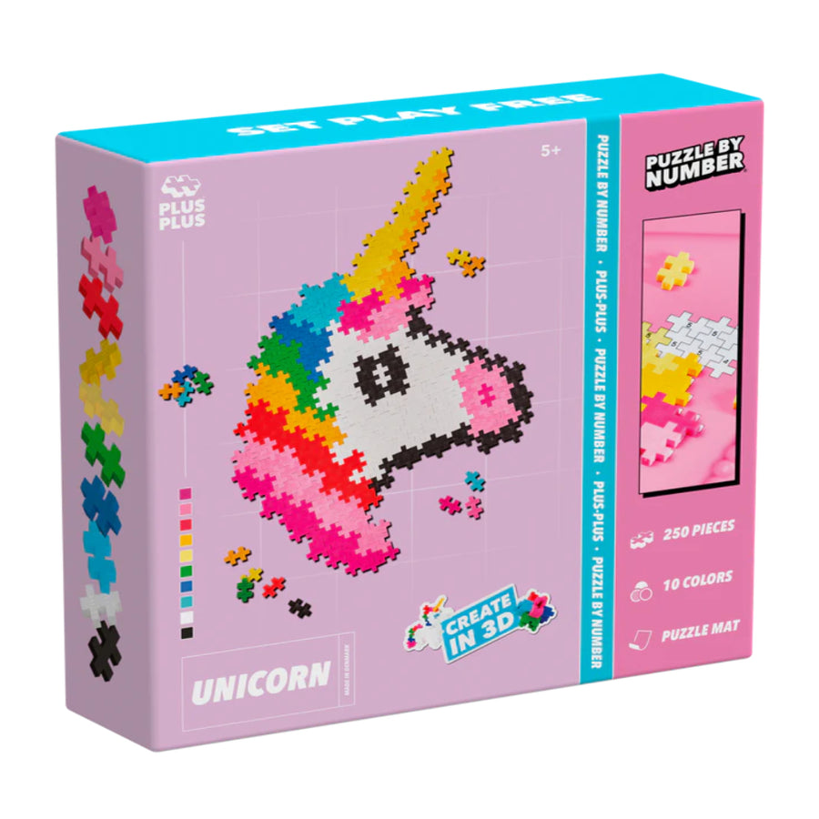 Plus-Plus Puzzle By Number - 250 Piece Unicorn 3929
