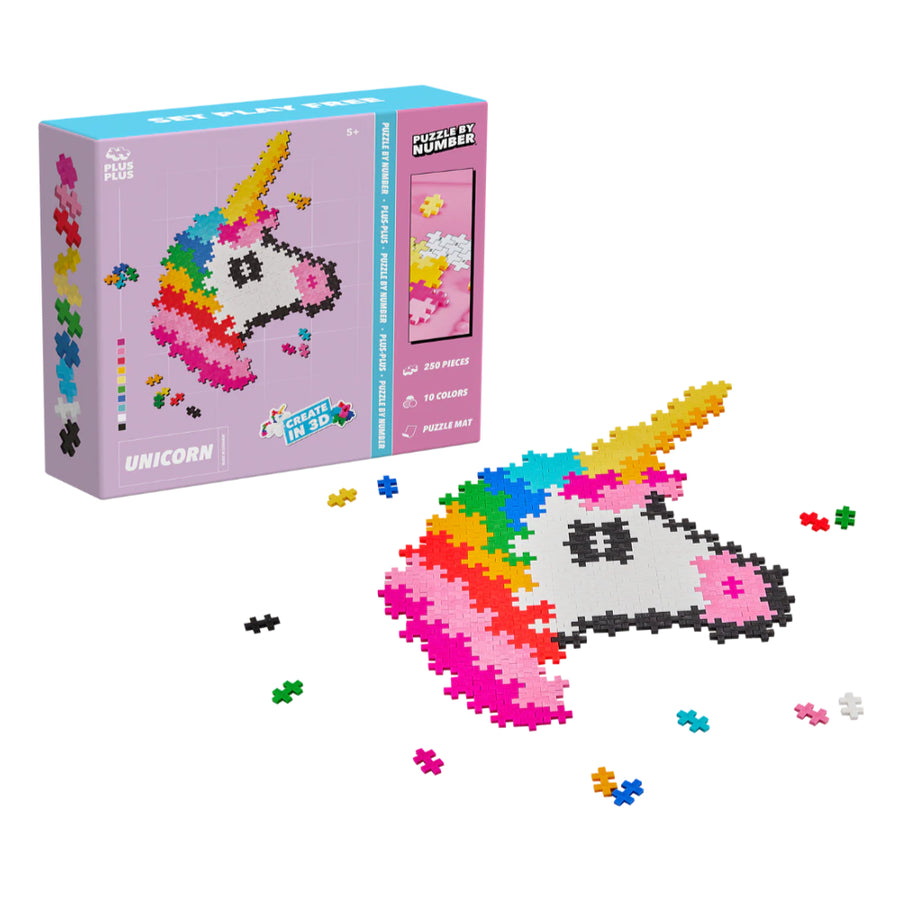 Plus-Plus Puzzle By Number - 250 Piece Unicorn 3929