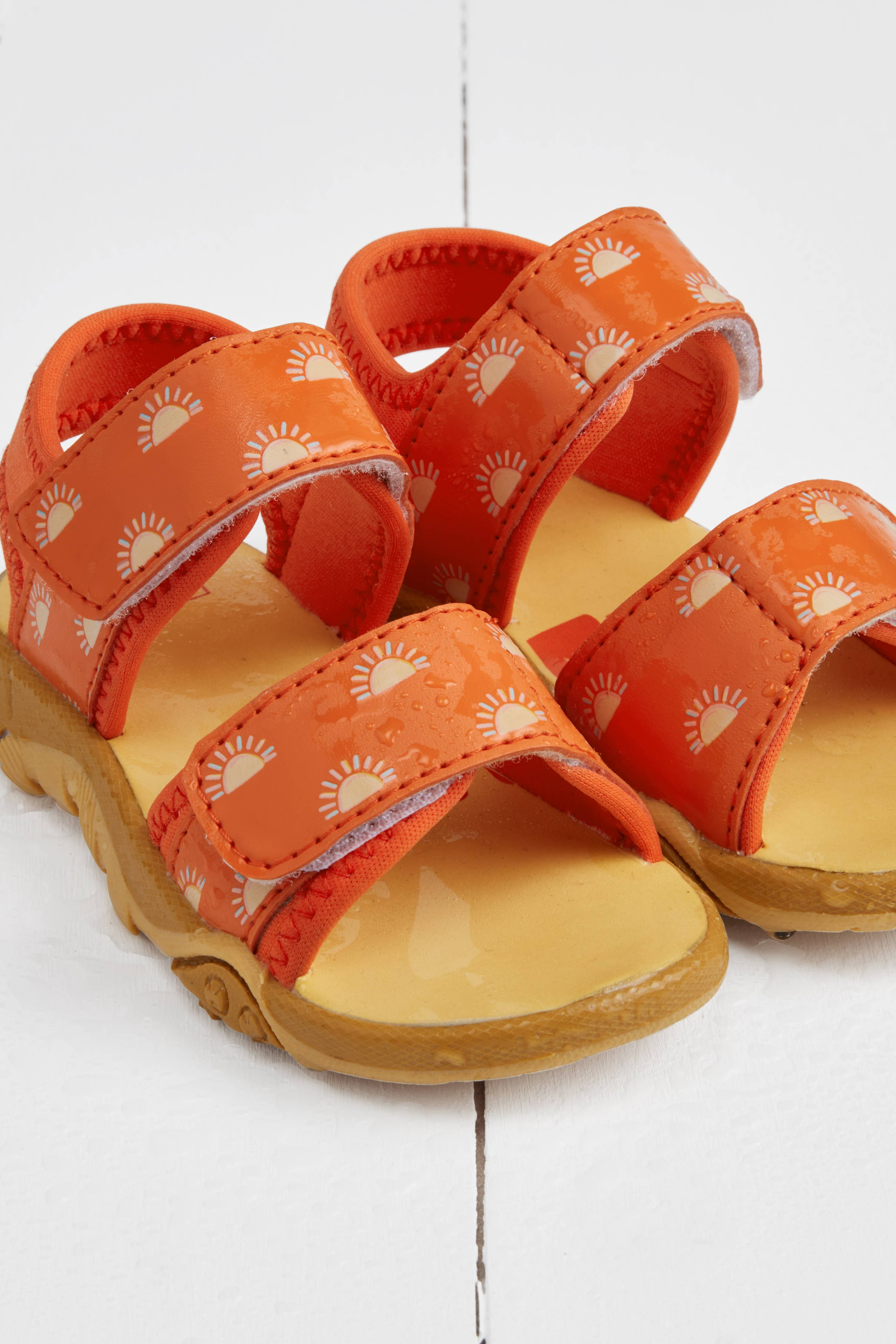 Grass & Air Kids Orange Colour-Changing Sandals