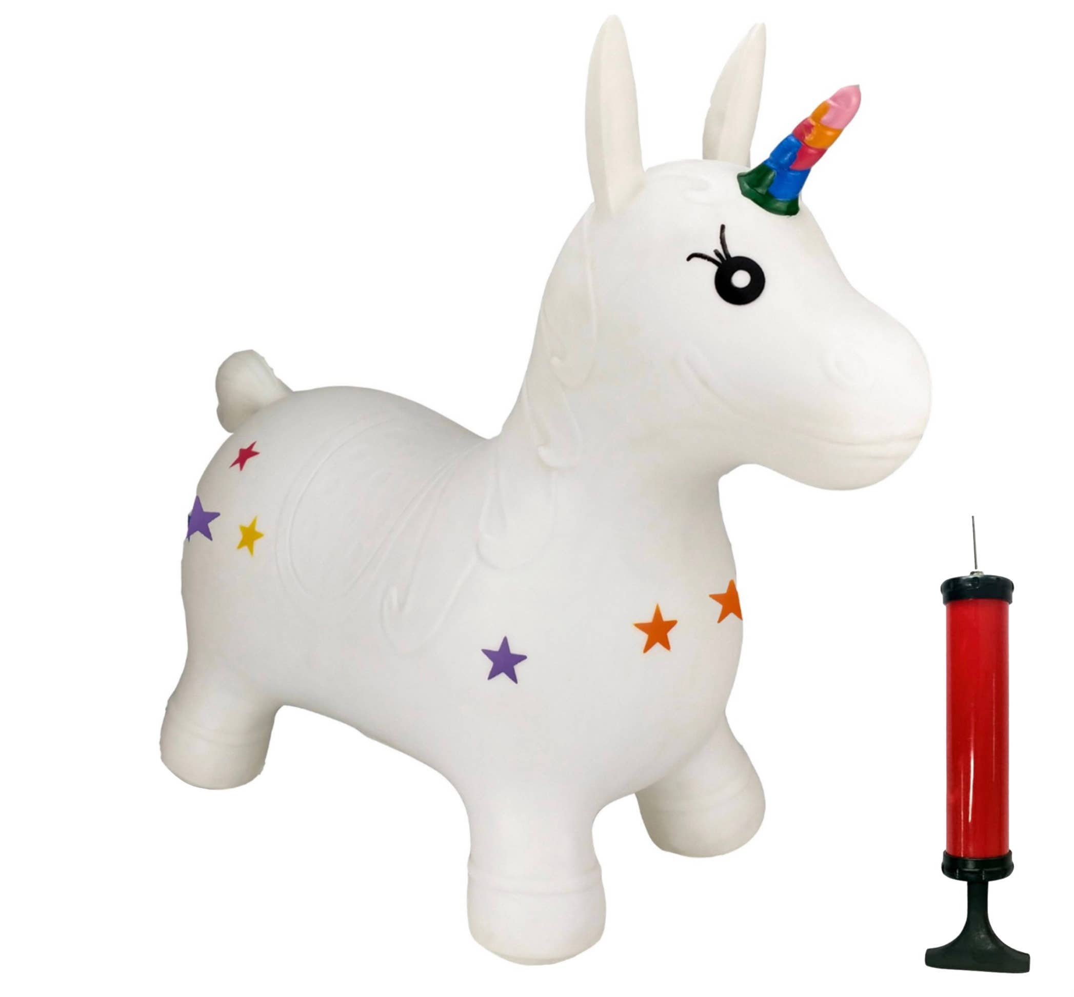 Happy Hopperz WHITE UNICORN - Space Hopper For Little