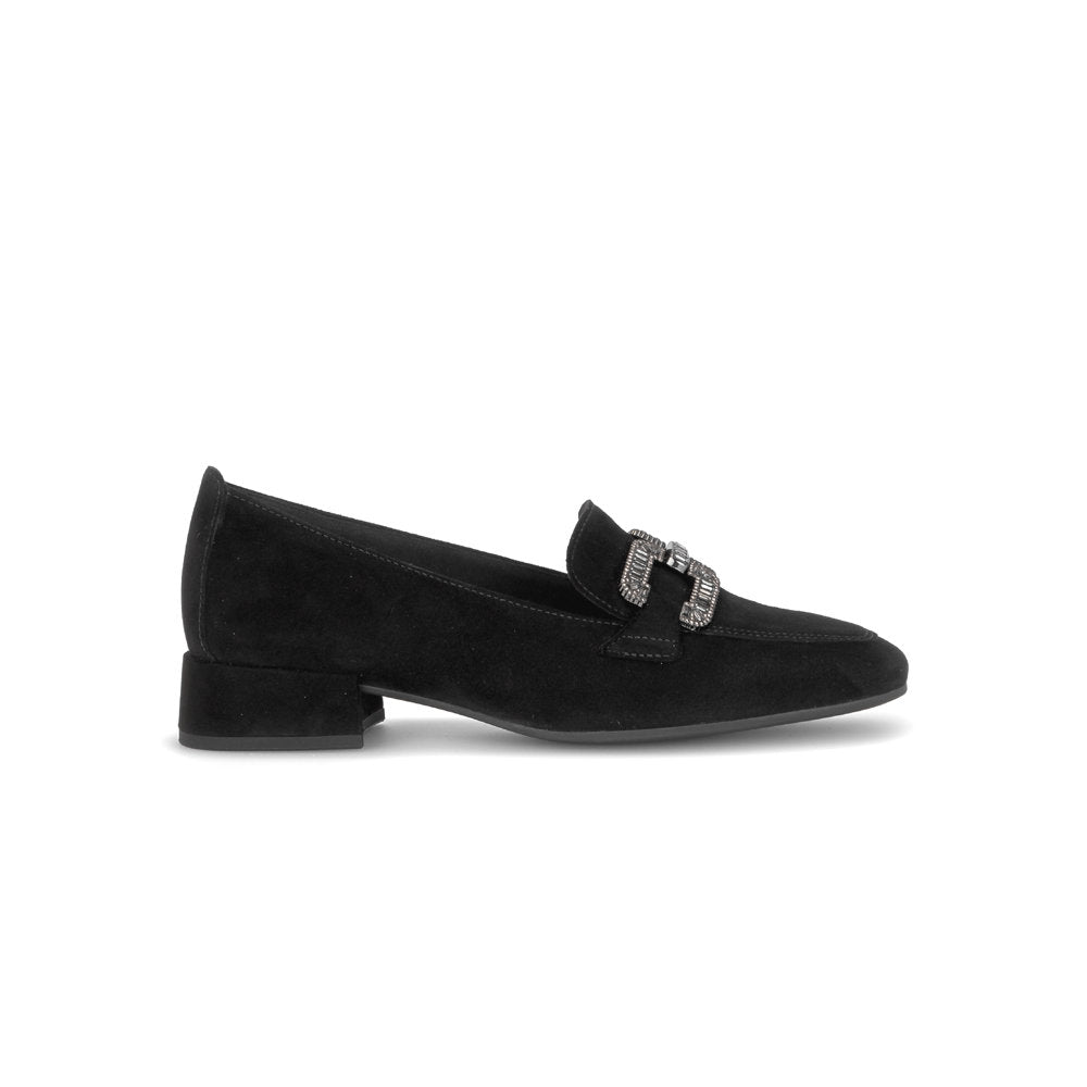 Gabor 4002.02.001 GIFT Black Suede Loafers