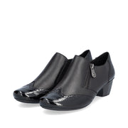 Rieker 41757-00 Womens Black Trouser Court Shoes