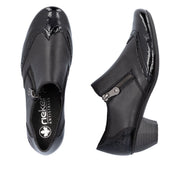 Rieker 41757-00 Womens Black Trouser Court Shoes