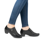 Rieker 41757-00 Womens Black Trouser Court Shoes