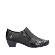 Rieker 41757-00 Womens Black Trouser Court Shoes