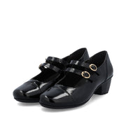 Rieker 41758-00 Womens Black Court Shoes