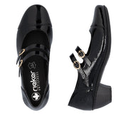 Rieker 41758-00 Womens Black Court Shoes