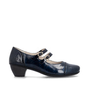 Rieker 41758-14 Womens Navy Court Shoes