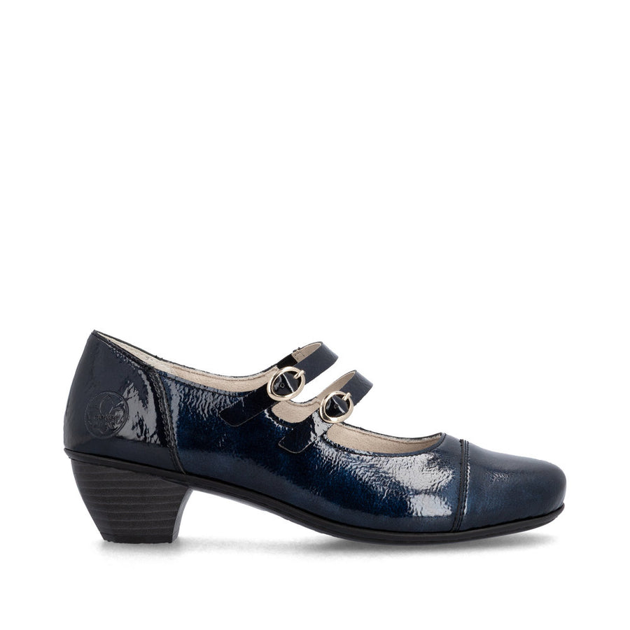 Rieker 41758-14 Womens Navy Court Shoes