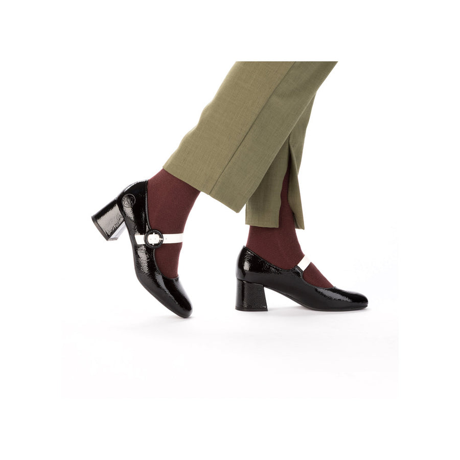 Rieker 44752-00 Womens Black Patent Mary Jane Court Shoes
