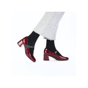 Rieker 44752-35 Womens Red Patent Mary Jane Court Shoes