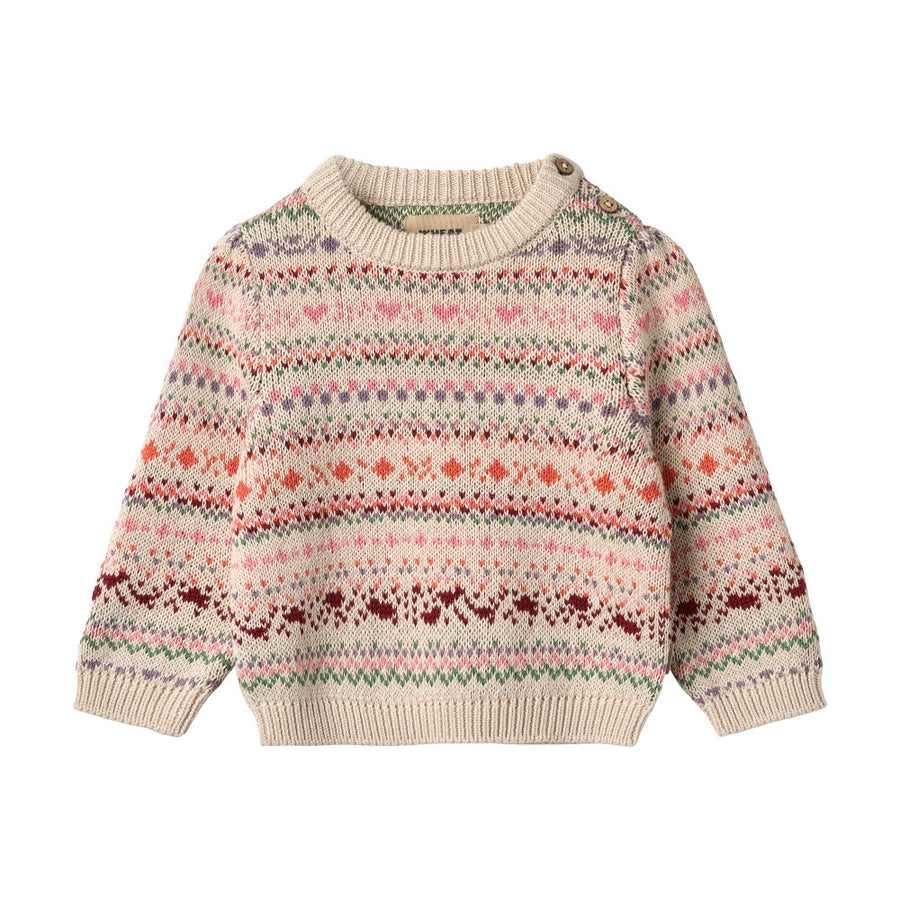 Wheat Jaquard Pullover Olga - 9042 Multi