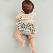 Wheat Knit Top S/S Malvina - 4570-560 9731 Sandshell White Flowers