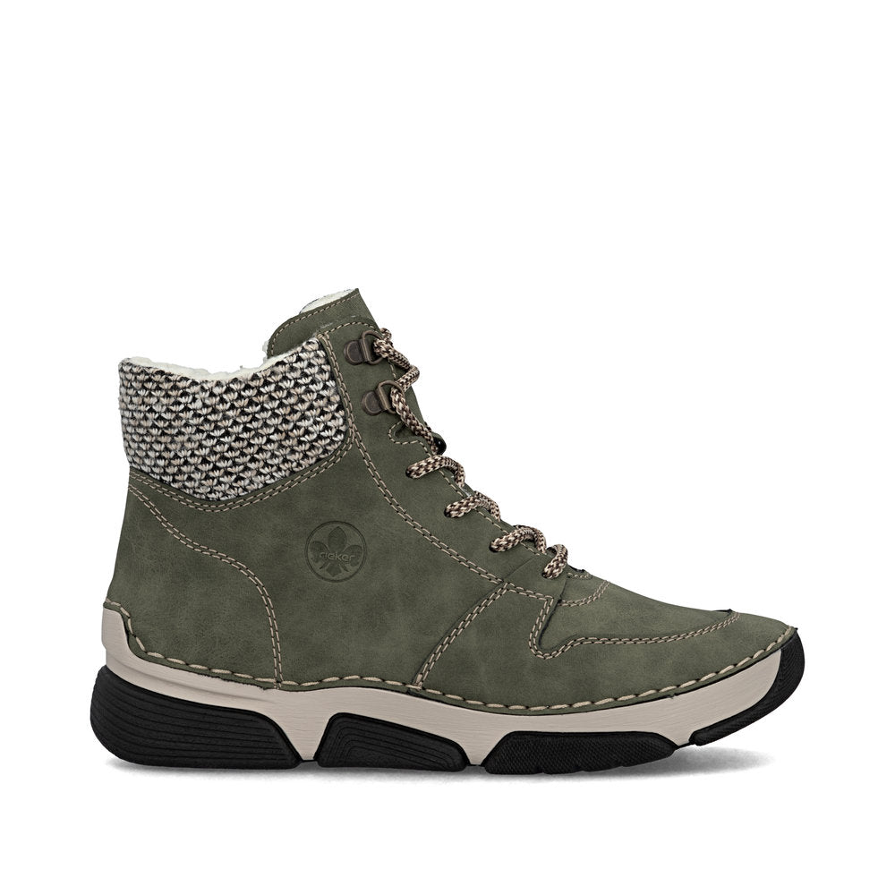 Rieker 45955-54 Womens Green warm Lined Boots